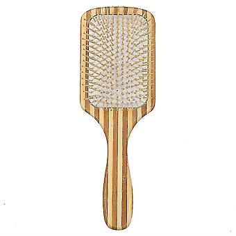 Anti Static Bamboo Paddle Hair Brush with Cushion Handle for Massage and Detangling (#425.5*8.5cm)
