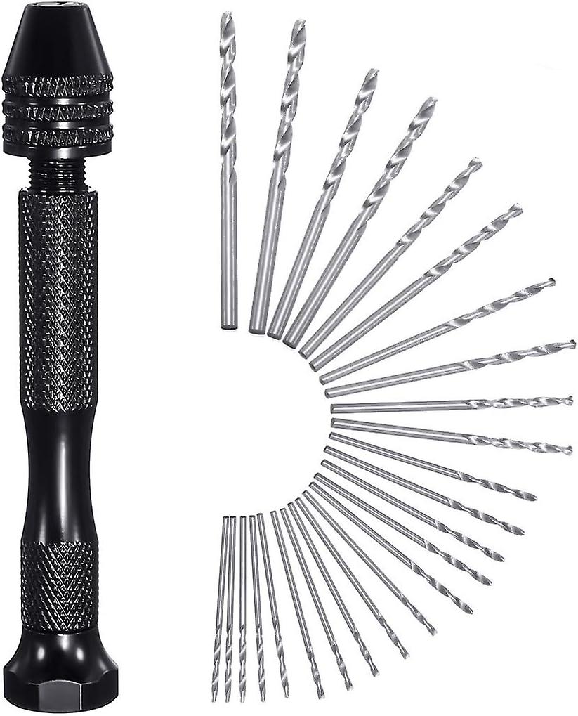 Hand Drill Bit Set 26 Pieces Hand Drill Set Precision Needle Exquisite Model Making DIY Drilling