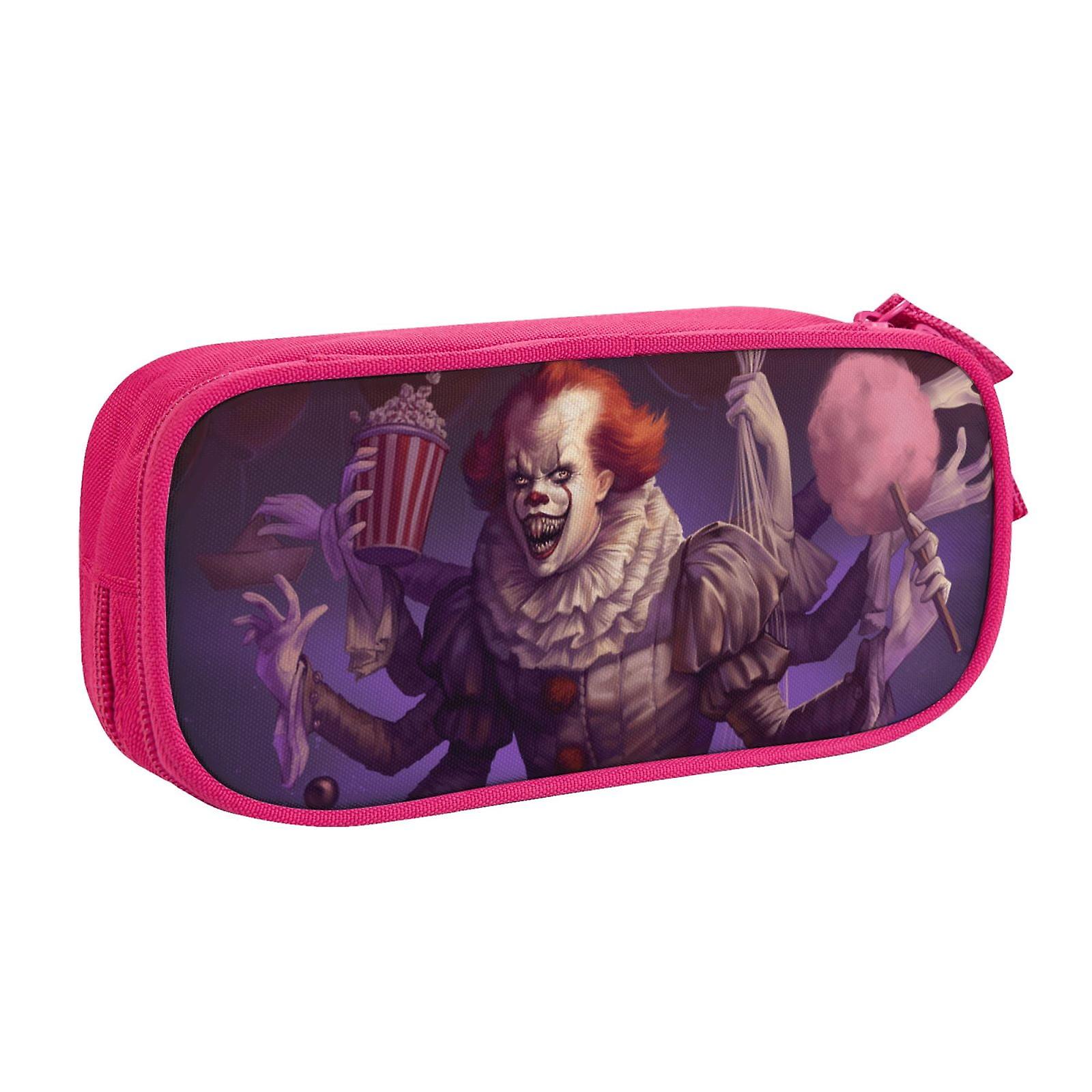 ジッパー付きペニーワイズペンケース、大容量ペンポーチ、大容量収納バッグ、耐久性のあるペンボックス、子供のための新学期用品、ティーン、学生、男の子、女の子