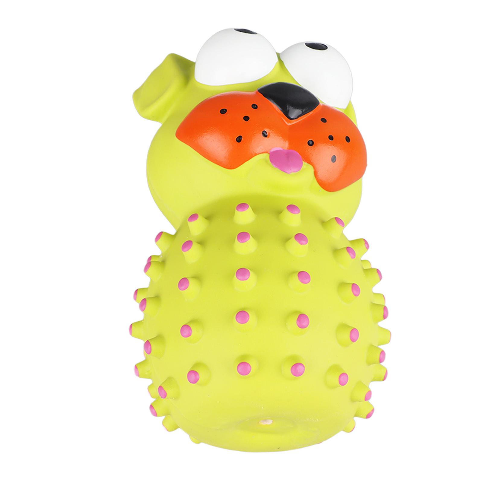 Pet Toys Bite Resistant Oral Cleaning Cute Pet Chew Toy for Dog Entertainment Yellow Bulging Eye Dog