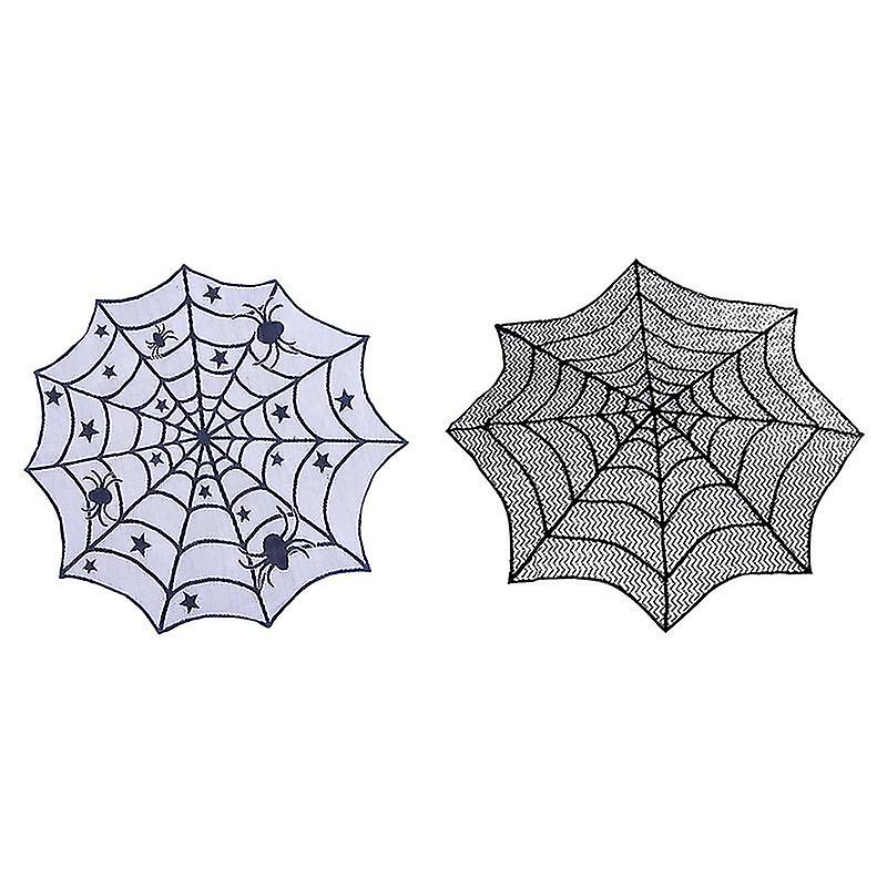 2pcs Spider Tablecloths For Halloween Decorations