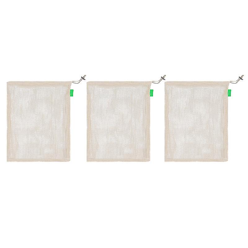 3pcs Cotton Mesh Bags