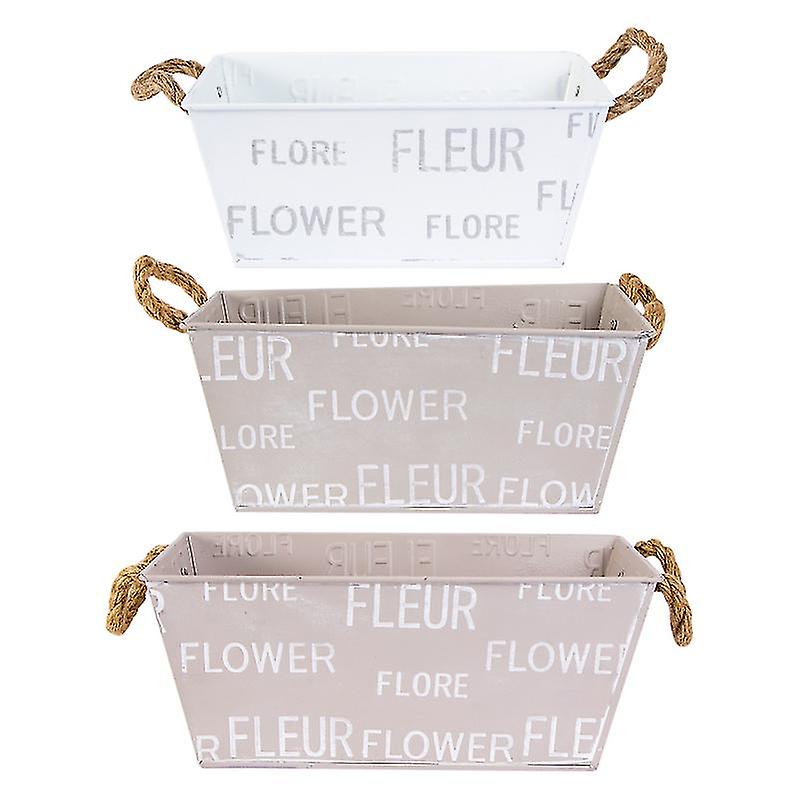3pcs Oblong Flowerpot