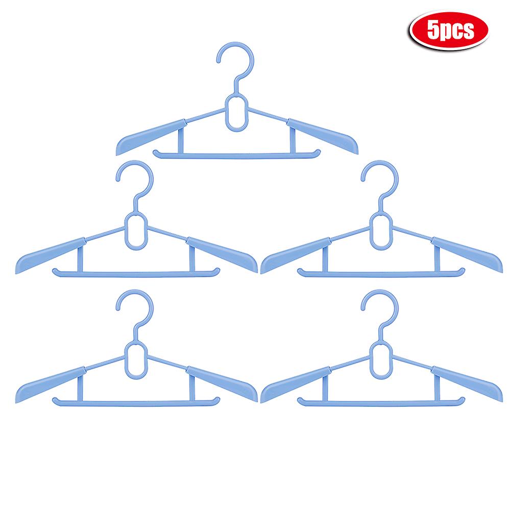 5Pcs Durable Retractable Children Clothes Hanger Clothes  Drying Rack for Home Use