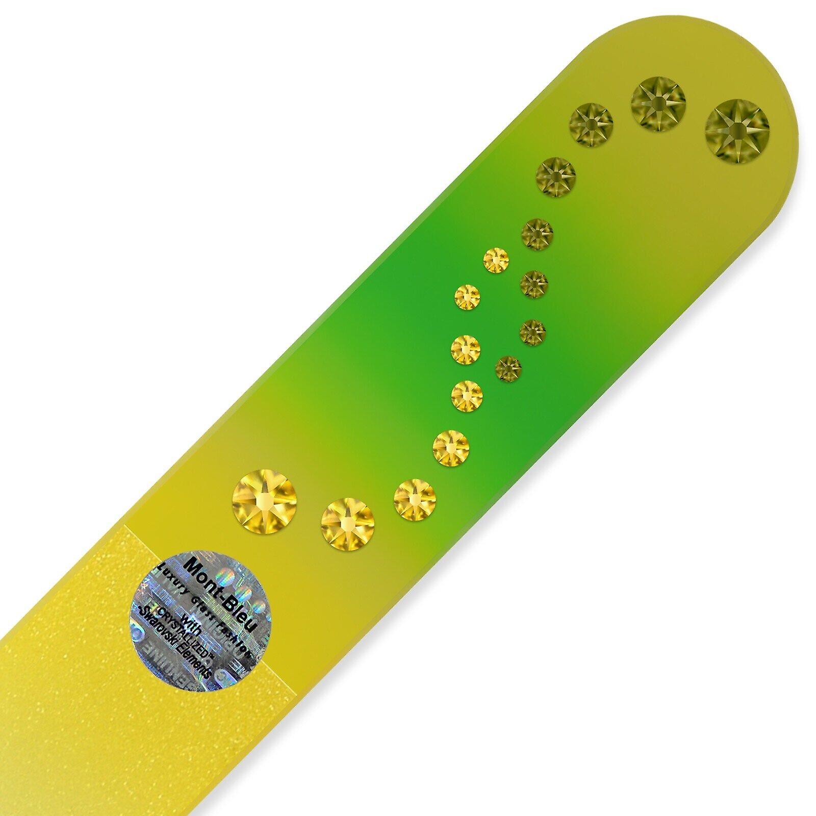 水晶付きモンブルーラージグラスネイルファイル WAC-B - オリビン - ライトトパーズ