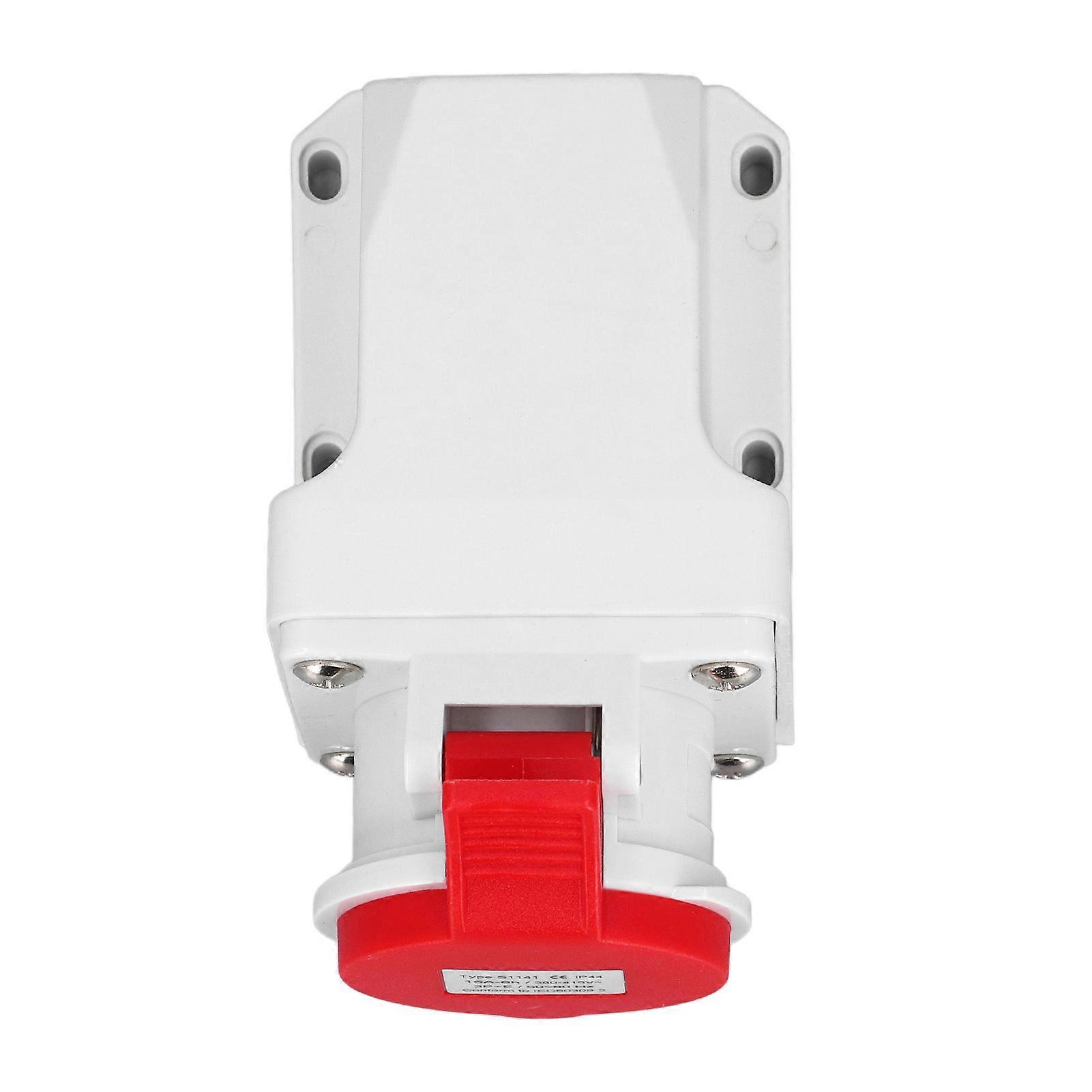 Industrial Connector IP44 Waterproof Dustproof 4 Core 16A 3P+E Electrical Power Cable Socket 380415V