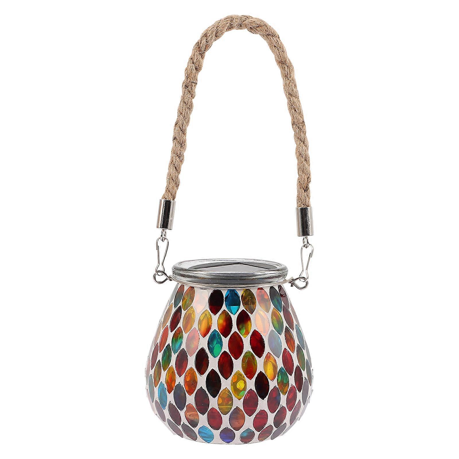 LED Decor Decorative Solar Lantern Solar Lantern Light Mosaic Solar Table Light Landscape Lanterns