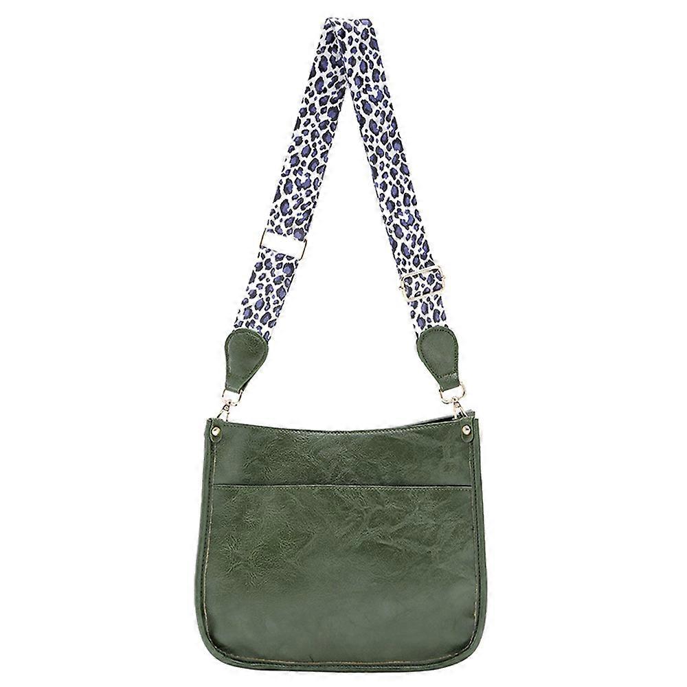 Mode enfärgad axelrem retro resor PU väska leopard mönster axelrem messenger väska