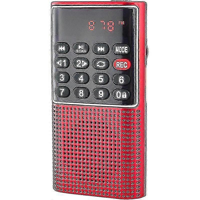 L-328 Petite radio portable, radio portable rechargeable avec fonction d’enregistrement, support Mp3 / Tf