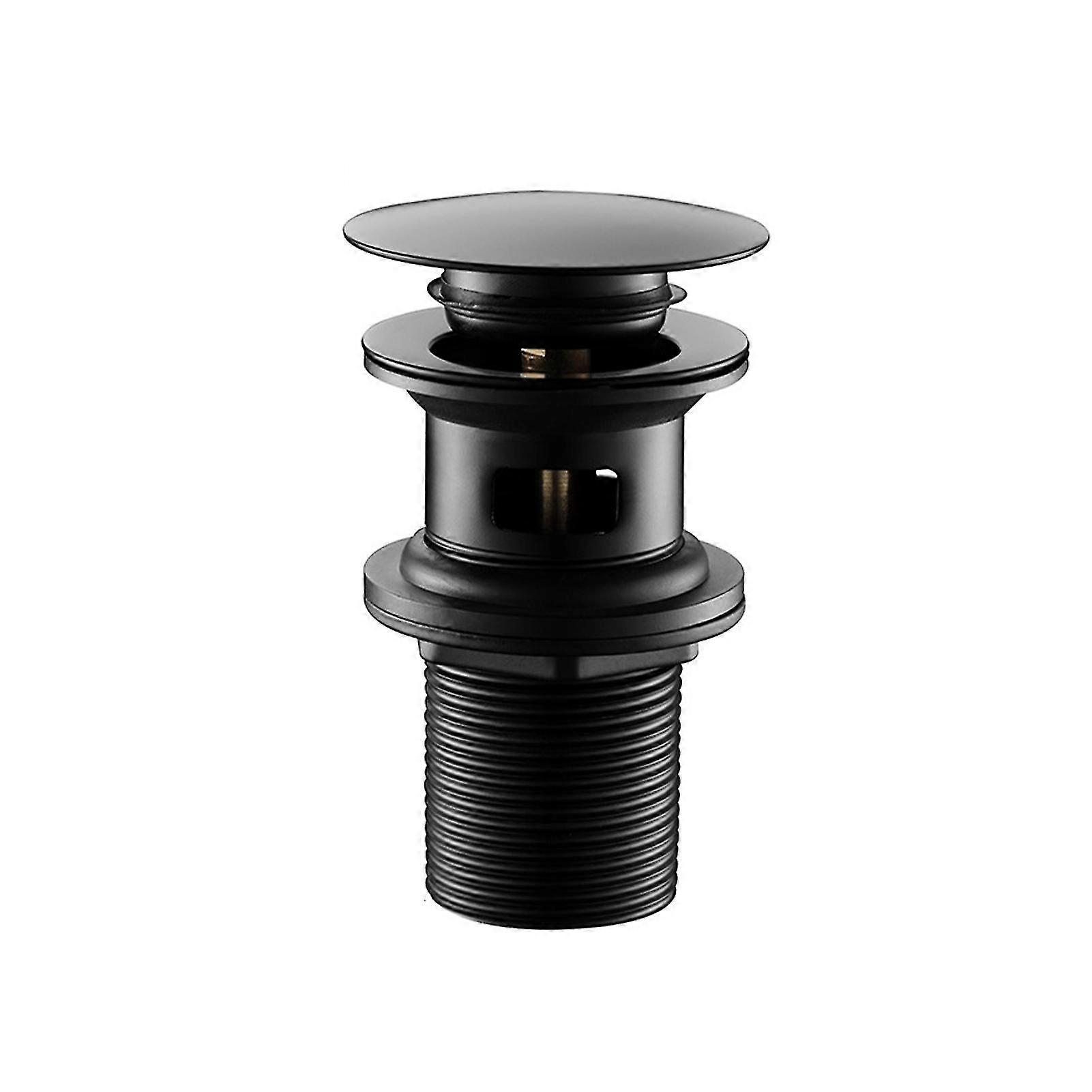 9inch Push Button Water Stopper Without Overflow Round With Hole Drain Strainer