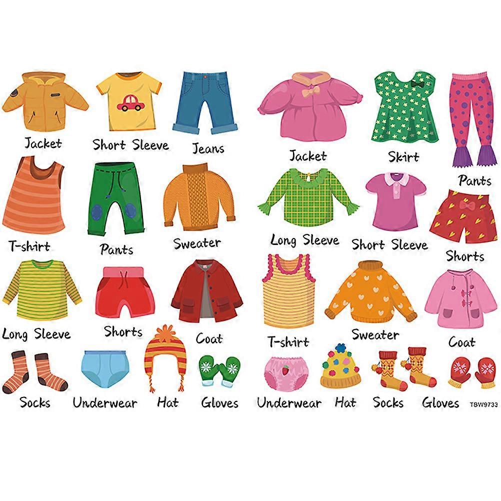 1 Set Dresser Kläder Dekaler Avtagbar Dresser Kläder Dekaler för garderob