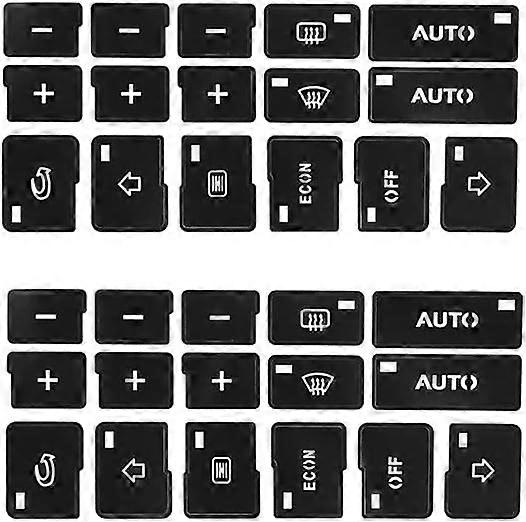 Air Conditioning Dash Button Sticker Repair Kit, Climate Control Buttons Sticker Replacement