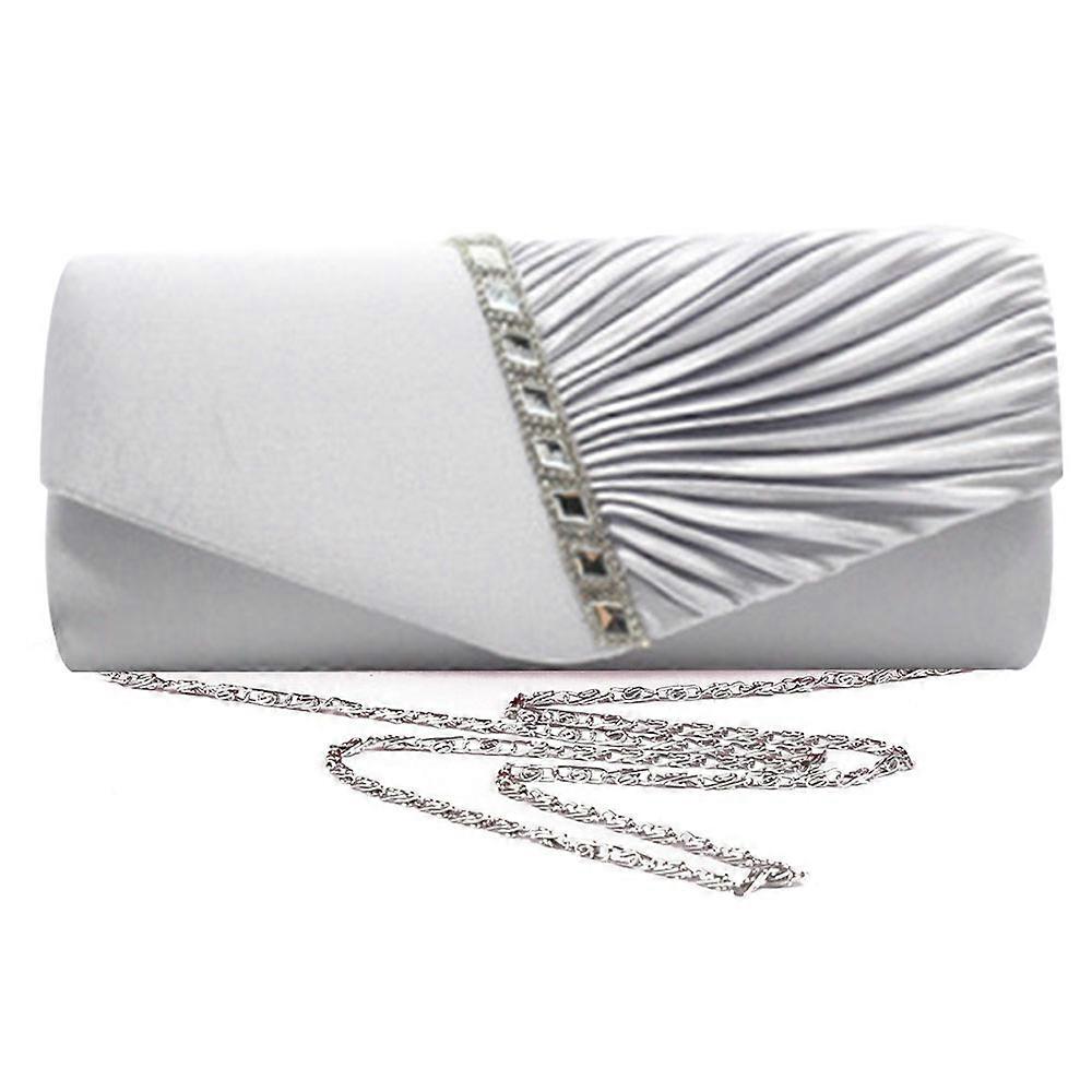 Kvinders Aften Taske Plisseret Kuvert Clutch håndtaske Bryllupsfest Brude Pung