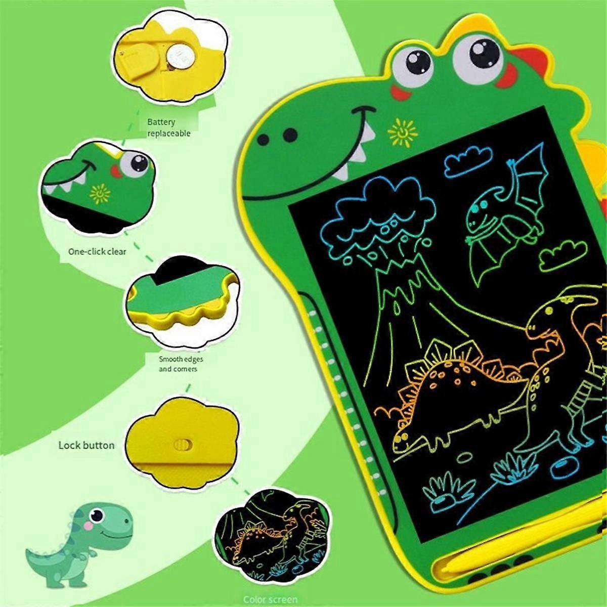 Blue Cartoon Dinosaur LCD Writing Board Drawing Board Children'S Graffiti Sketch Handwriting Blackboard