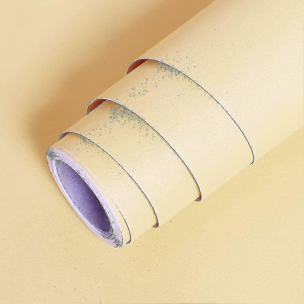 Solid Contact Paper Yellow Peel & Stick Wallpaper 15.8"x79" Matte Text