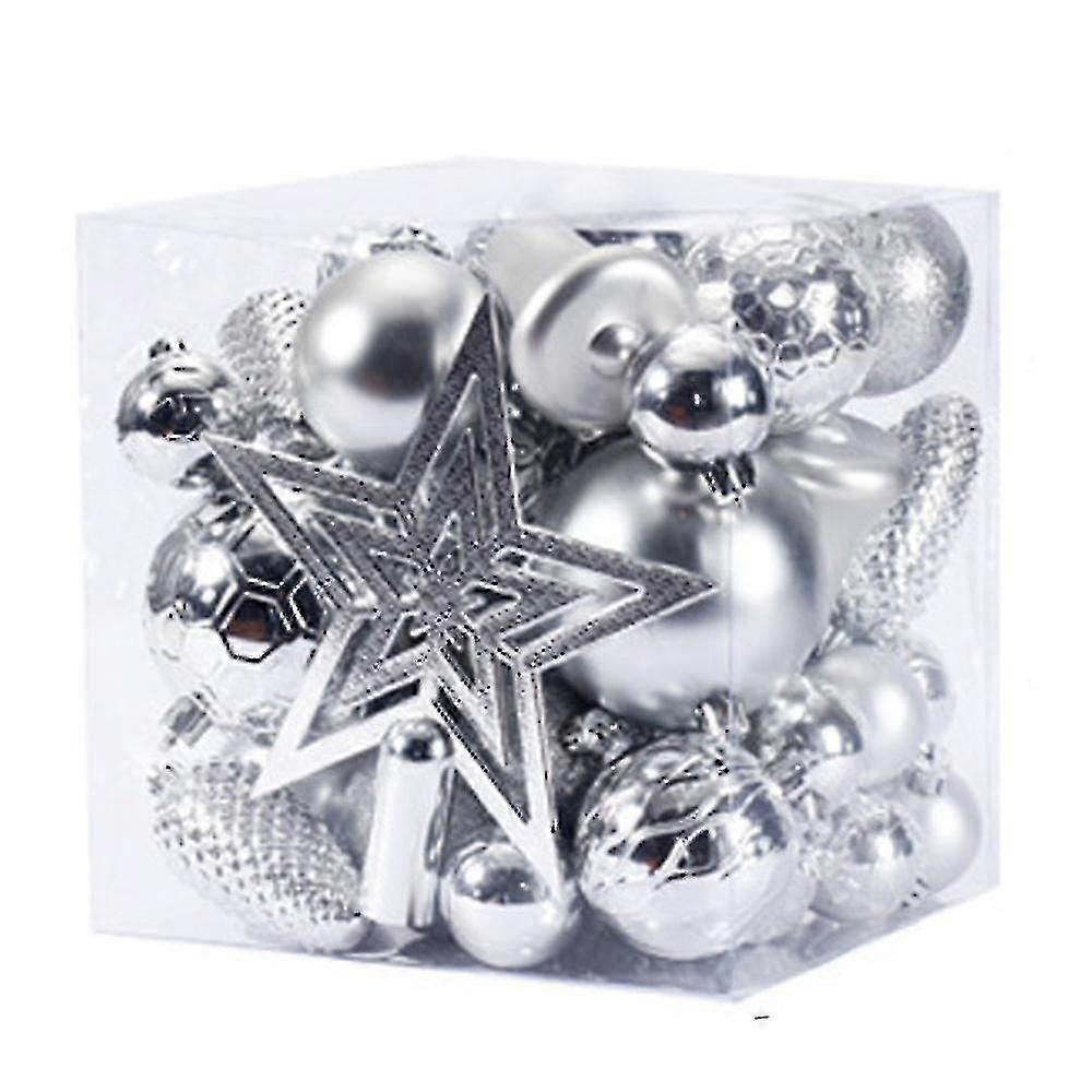 Shatterproof Christmas Ball Ornaments Set Gift Package For Christmas Tree Decoration (45 Pcs)