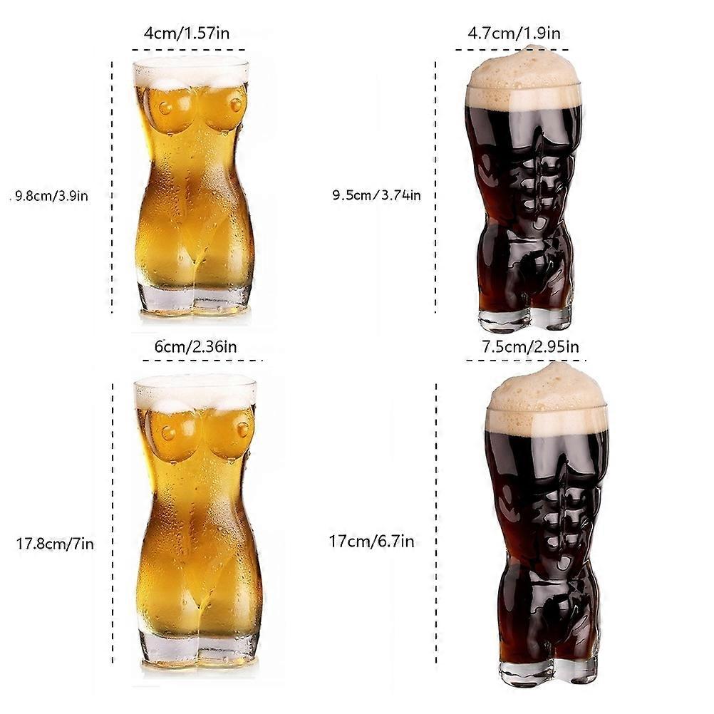 Körperförmiges Schnapsgläser-Set - 60ML & 330ML Glasbecher für Getränke