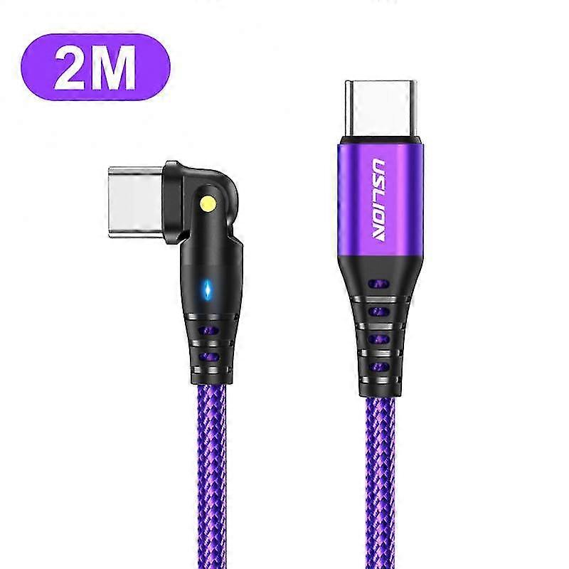 Ryra Usb C To Type C Cable 60w 3a Data Wire 180 Rotating Elbow Portable
