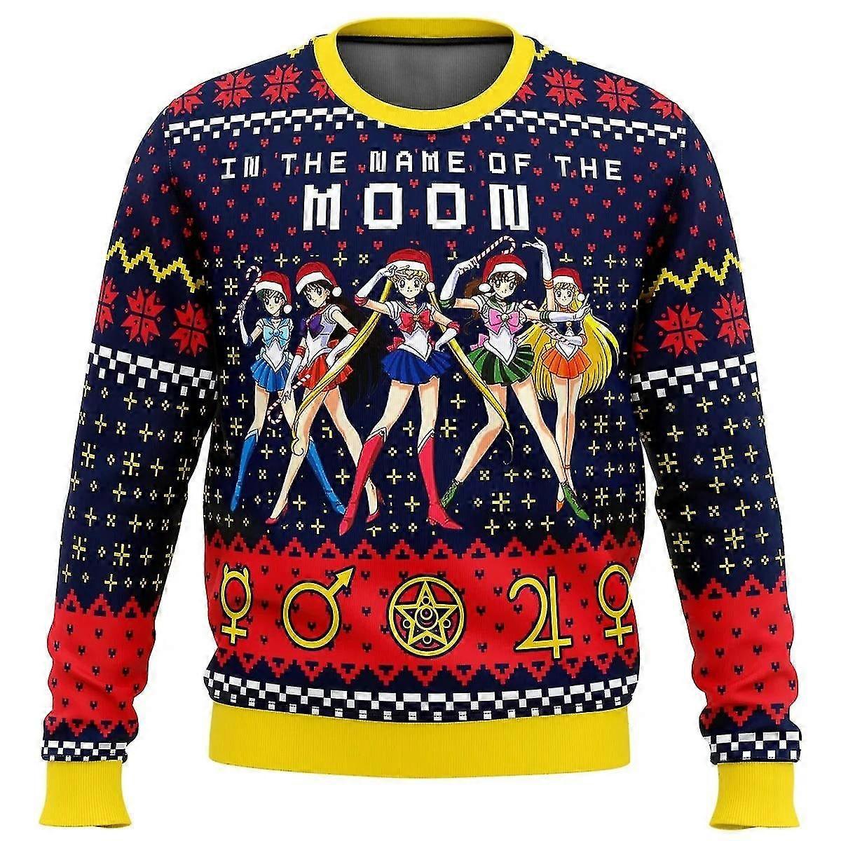 Sailor Moon 3d Erkek Sweatshirt, Çirkin Noel Baba Kazak, Noel Hediyesi, Sonbahar Ve Kış