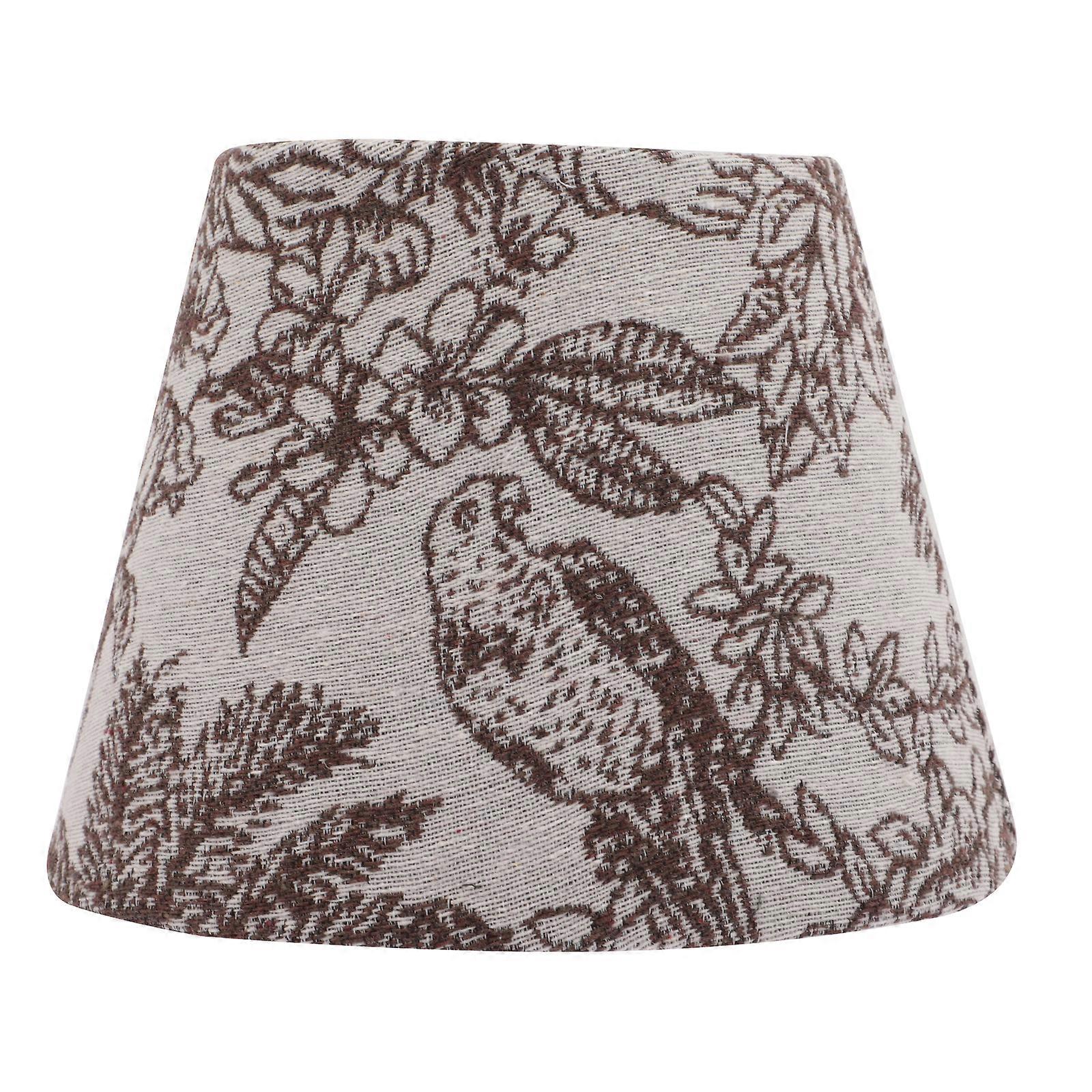 Embroidery Fabric Lampshade Lamp Cover Tabletop Lamp Shade Tropical Light Cover Random Pattern