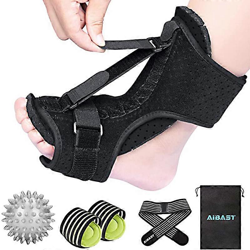 Foot orthotic device strained ankle fixed splint protector vertigination and inversion plantar fascia day and night foot rest 44 * 26 * 33.5cm,2024 Pi
