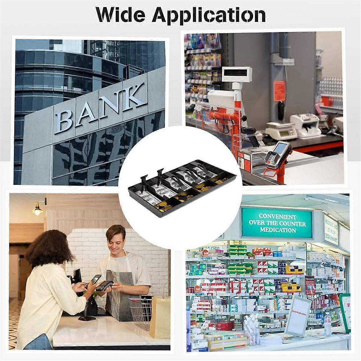 Caisse Enregistreuse Jouet Remplacement Du Plateau D'insertion Du Tiroir-caisse 3 Factures, Boîte De Rangement Pour 3 Caisse Monnaie