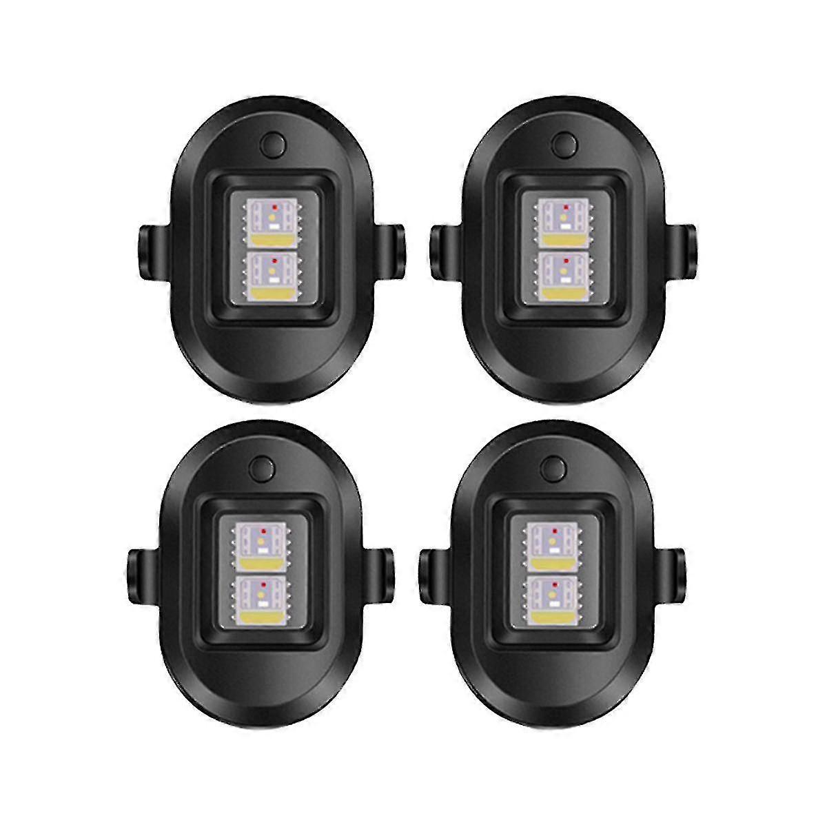 4 Pcs Universal Strobe Warning Light Usb Rechargeable Led Emergency Lights Drone Night Strobe Lamp
