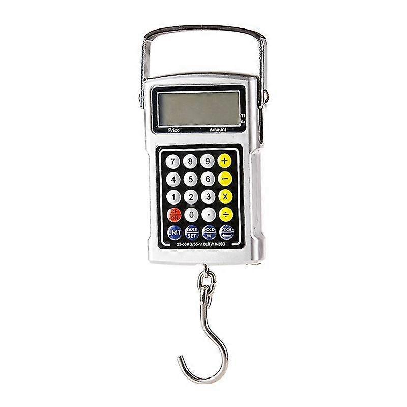 Portable Scale Handheld Scale 50kg/20g Clock & Temperature Display Calculator