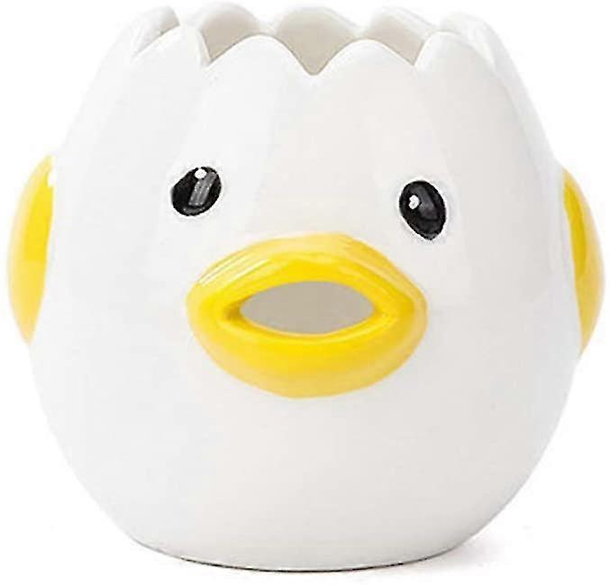 Ceramic Egg Separator With White Chick-shaped Filter