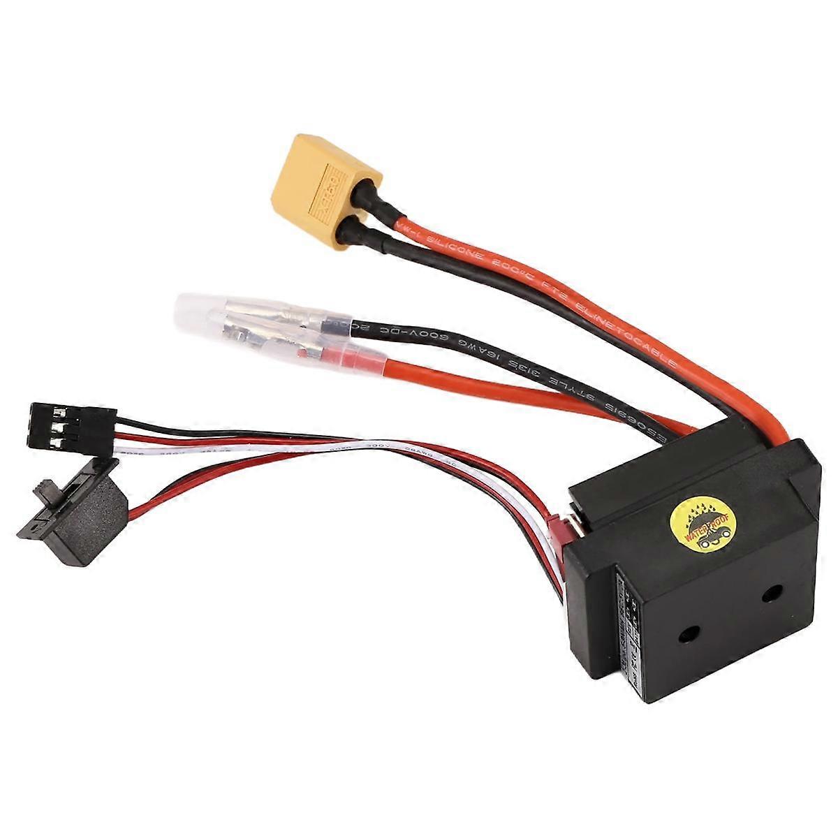 RC Hobby 60A ESC Brushed Motor Speed Controller with 2A BEC High Voltage 6-12V Brush ESC for RC Ship & RC Car ESC,A