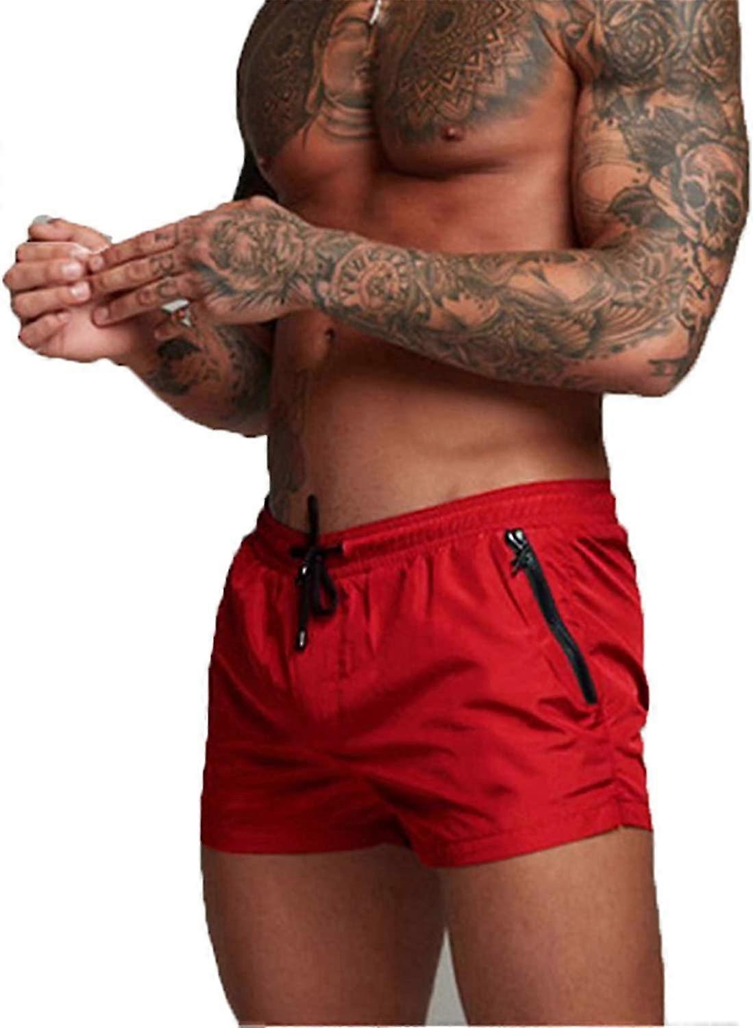 شورت سباحة رجالي، جذوع سباحة ملاكم، شورتات رياضات مائية، تجفيف سريع