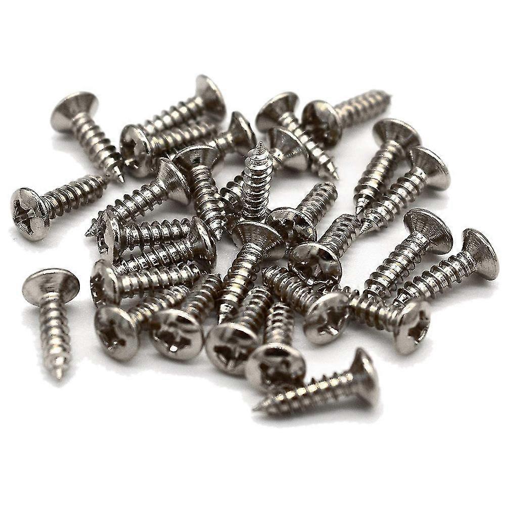 100 Pcs Guitar Pickguard Screws For Strat Tele,silver