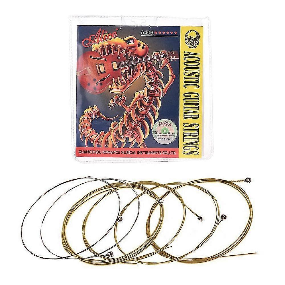 6pcs/set Acoustic Guitar Strings String Set Stainless Steel Coated Anti-rust 1st-6th Guitar String