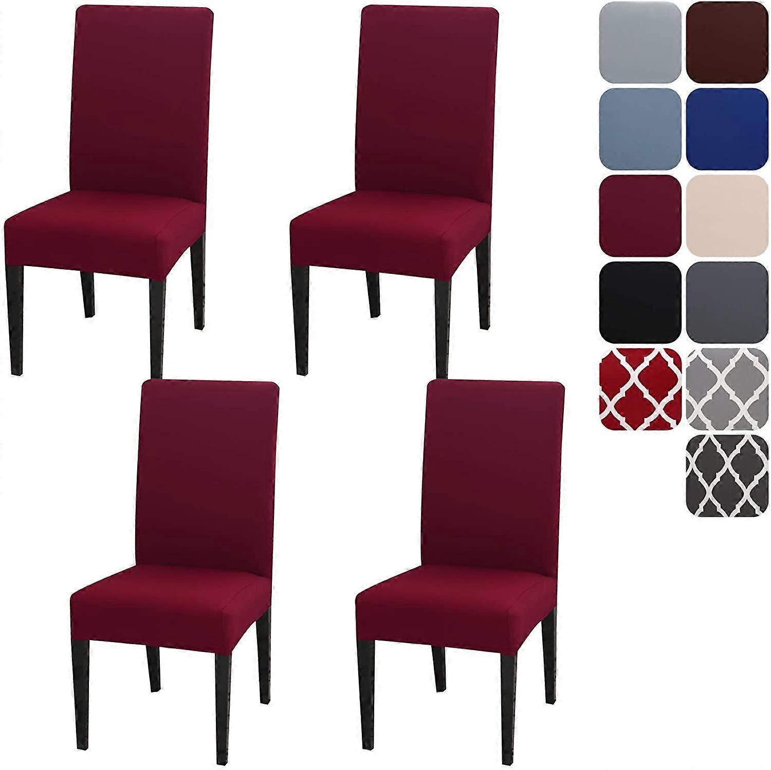 Esszimmerstuhlbezüge 4er- oder 6er-Set, Stretch abnehmbar