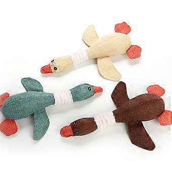 3pcs Brushing Goose Molar Bite Resistant Stuffed Animal Dog Toy