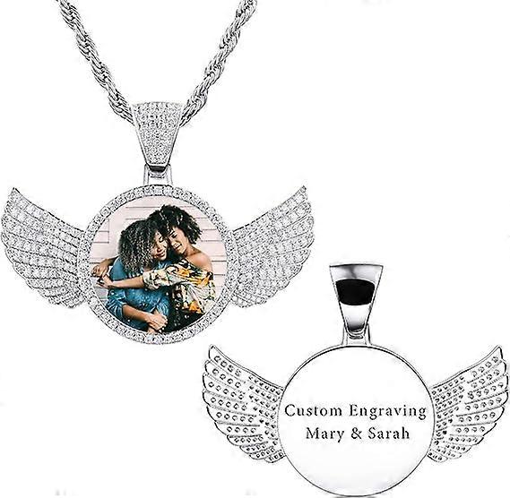 Personalized Hip Hop Memory Pendant Necklace Custom Picture Text