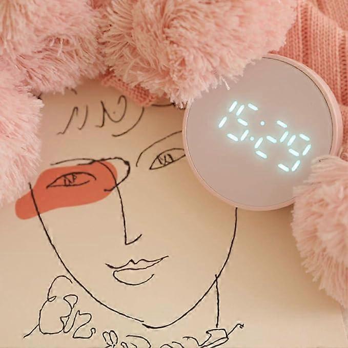 Simple Nordic Style Alarm Clock with Luminous Silent Round Clock-