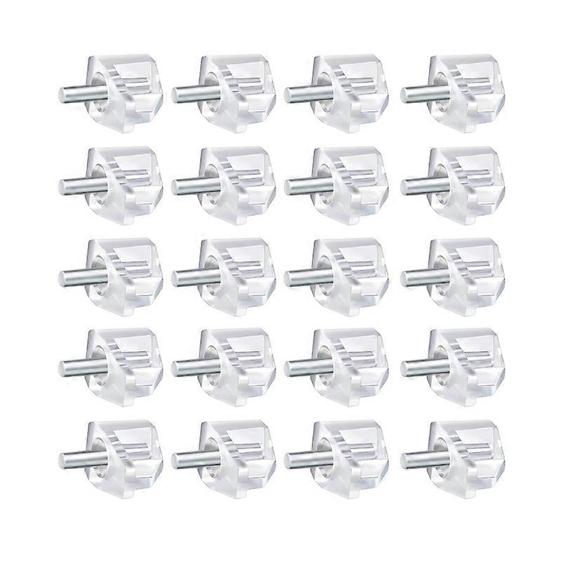 20Pcs 3/5mm Compact Support Nails Built-in Fixed Plastic Shelf Support Pegs for Kitchen