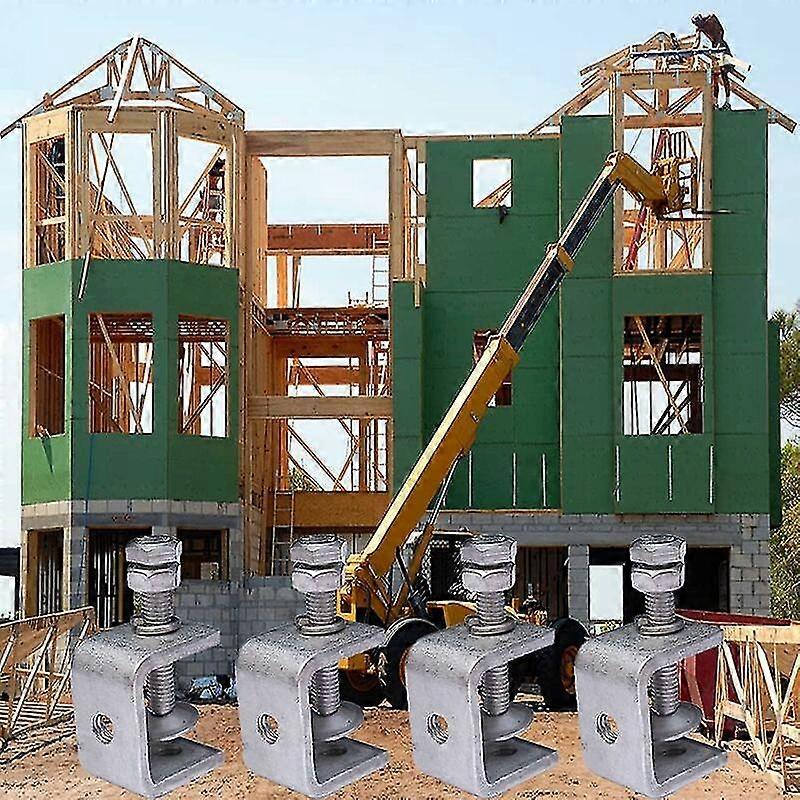 Roestvrijstalen C-klemmenset, 2 stuks, heavy duty C-klem met roestvrijstalen haken, ringschroeven, instelbare schroefklem, C-klem draagklem voor houtbewerking, lassen, doe-het-zelven, autoreparatie