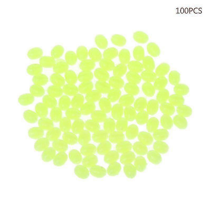 100pcs Oval Luminous Fishing Lures Fishing Beads Sea Hard Floating Float Tackles