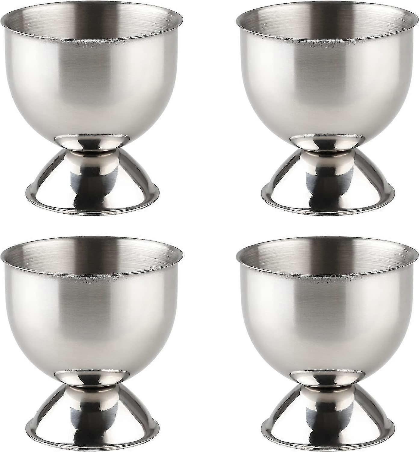 Egg Cups Set For Hard Soft Boiled Egg Stainless Steel Egg Tray Holder Kitchen Tool-8pcs
