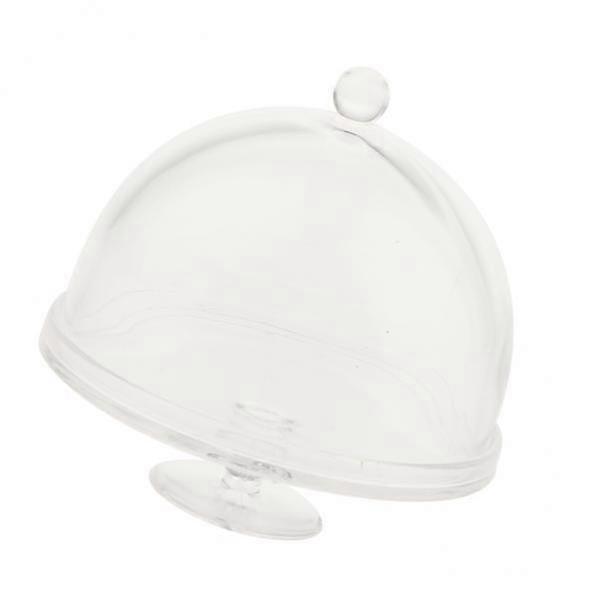 7xDollhouse Miniature 1/12 Scale Clear Dessert Snack Can with Half Round Lid