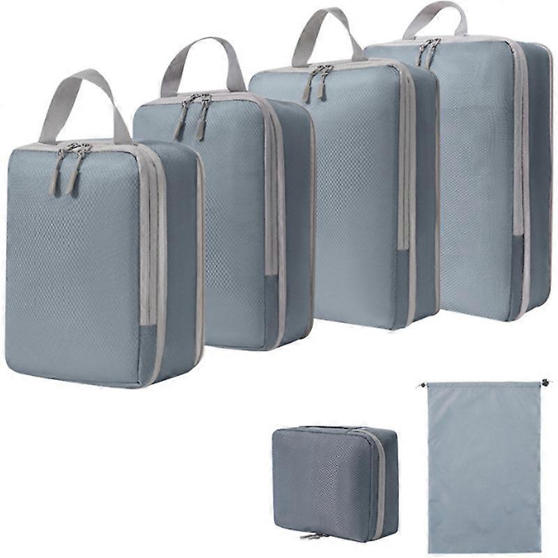 6 Set Compression Packing Cubes for Travel, Ultralight Packing Organizers for Luggage Suitcase & Backpack