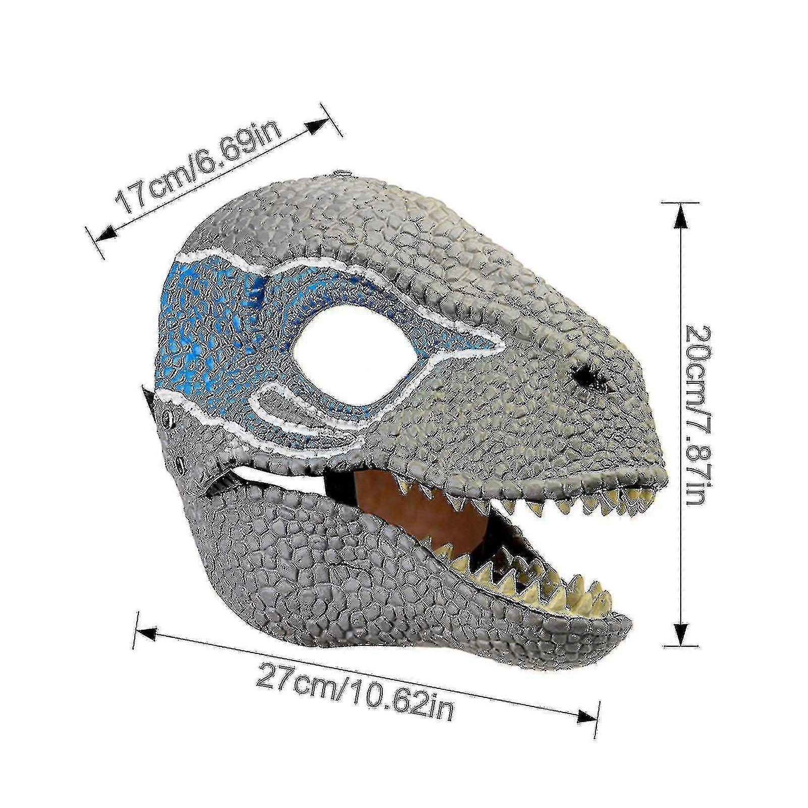 Masque Jurassic World – Vélociraptor Avec Mâchoire Mobile – Détails Réalistes Peau Et Dents – Pour Enfants – Accessoire Jeu