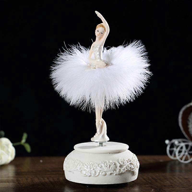 バレリーナオルゴール 踊る女の子 白鳥の湖 回転木馬 羽根付き 誕生日