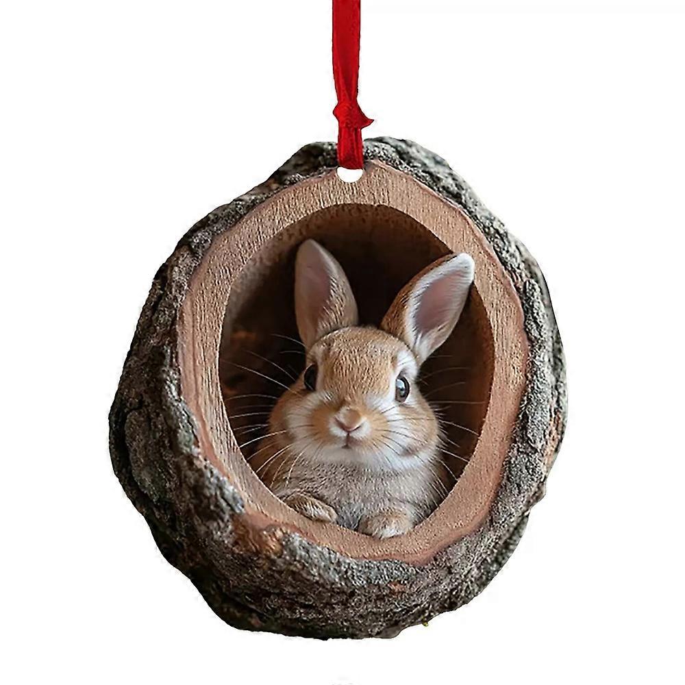 Christmas Cute Animal Rabbit Ornament Xmas Tree Hanging Decoration