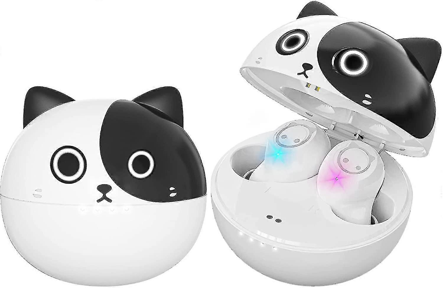 チューンワイヤレスイヤホン、漫画のワイヤレスBluetooth 5.0ヘッドセット内蔵マイクパンダ