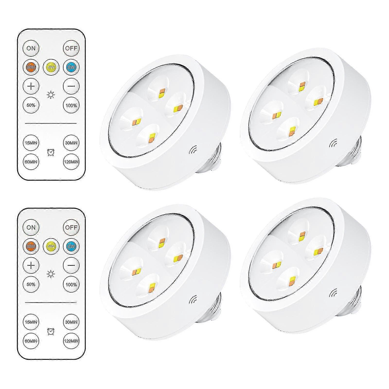 Battery Operated Light Bulbs With Remote, Battery Powered Led Puck Lights With E26 Screw In, Aa Battery Wireless Light Bulb For Non Electric Wall Scon