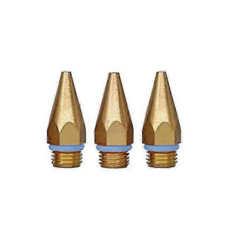 3Pcs Hot Glue- Tips 7/16Inches Thread Copper Nozzles for Hot Melting Glue- Bore Size 0.05inch 0.06i