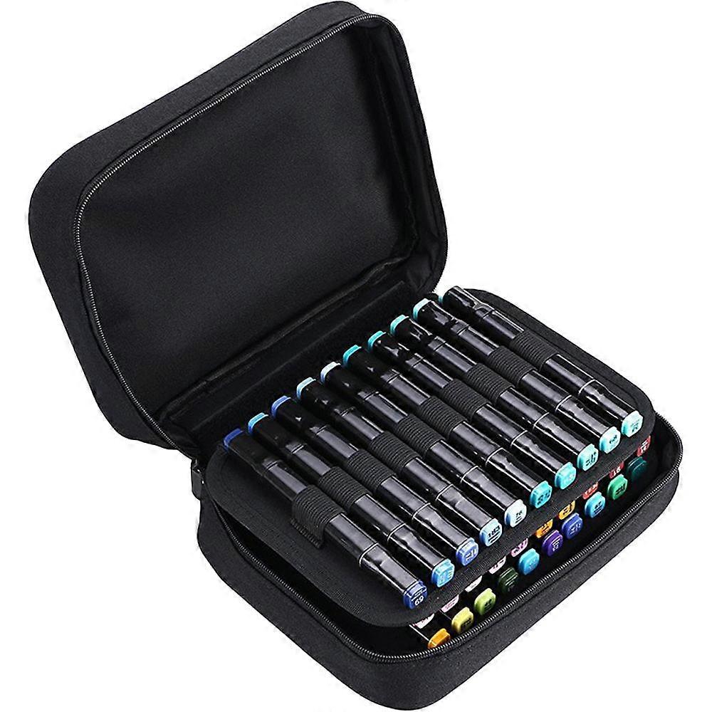 Carrying Case Organizer-Slots Canvas Zippered Markers Storage for Touch Spectrum Noir Paint Markers